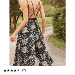 Urban Outfitters Wide Leg Strappy Back Jumpsuit, S